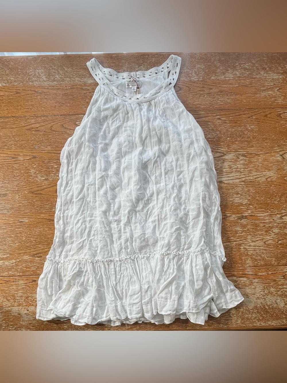 Max Studio white halter neck dress size large Womans